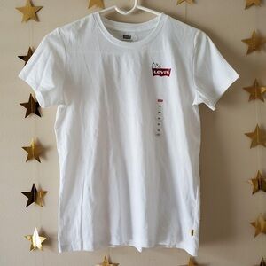 Levi's x Peanuts Snoopy Woodstock White Short Sleeve Tee Women’s Size M NWT